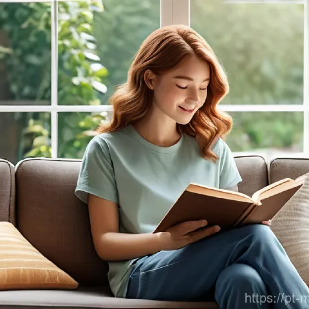 이메일 마케팅 자동화에서의 소셜 미디어 통합 - **Prompt 1:** A young woman with shoulder-length, wavy brown hair, wearing comfortable, modest loung...