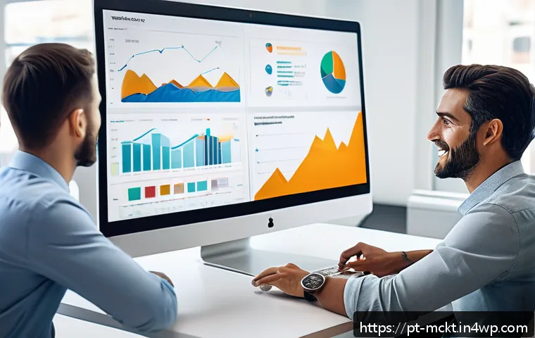 이메일 마케팅 자동화의 도전 과제 - A modern digital marketing office scene featuring a diverse team of professionals analyzing segmente...